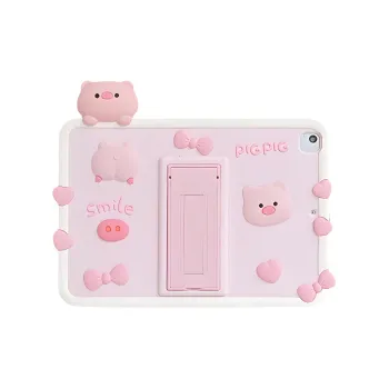 Wei Xin Pink Cartoon Heart Pig Compatibility With IPad Pro/Mini 6/iPad Air 4/5/6/7 Tablet Protective Cases