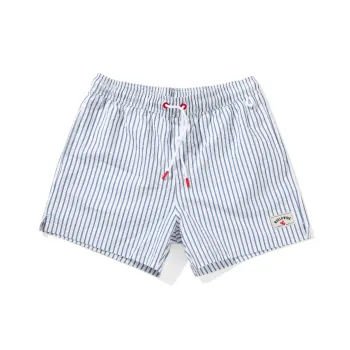 GAILANG Beach Shorts Men's Blue White Stripes
