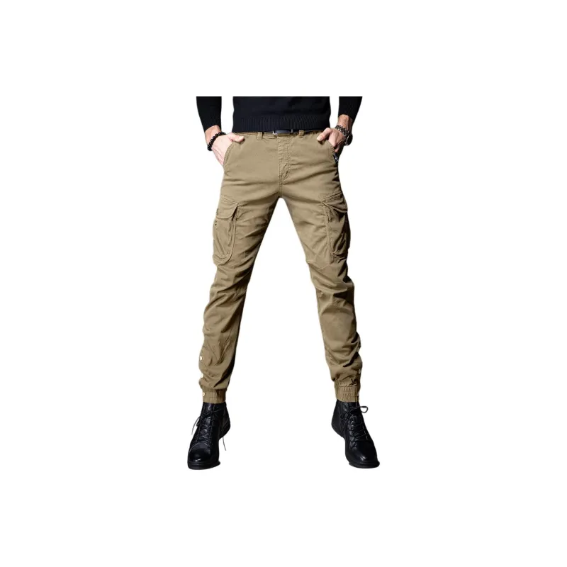 Devanro Casual Pants Men's Black-8