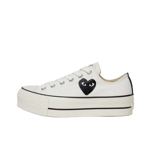 PLAY COMME Des GARÇONS x Converse Chuck Taylor All Star Anti Slip Wear Resistant Low Top Canvas Shoes Unisex White