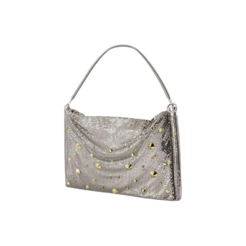 Paco Rabanne Brass Handbag Women's Silver-1