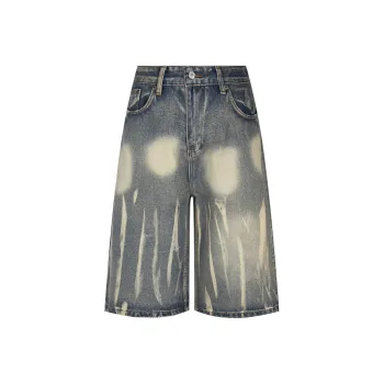 BONAS Denim Shorts Men Blue