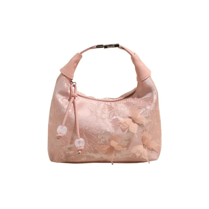 Lan Bao Fan Fabric Shoulder Bag, Crossbody Bag, Handbag Women's Multicolor-6
