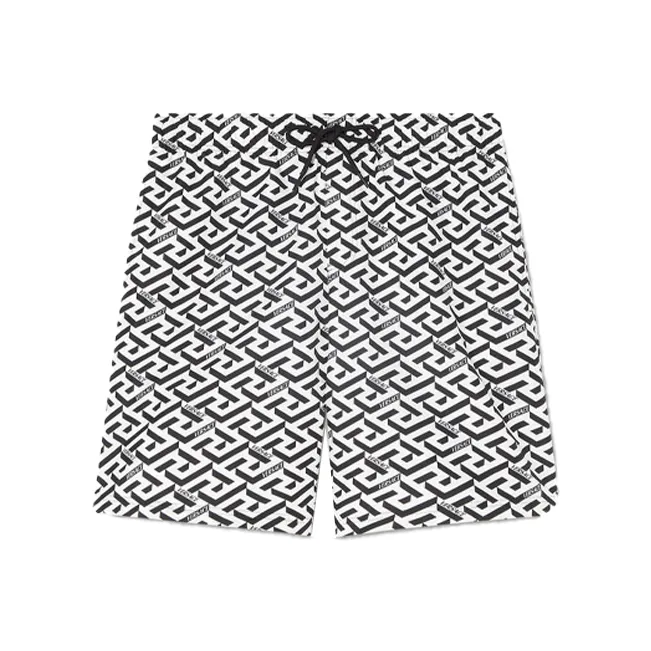 VERSACE SS23 Beach Shorts Men's Black White-0