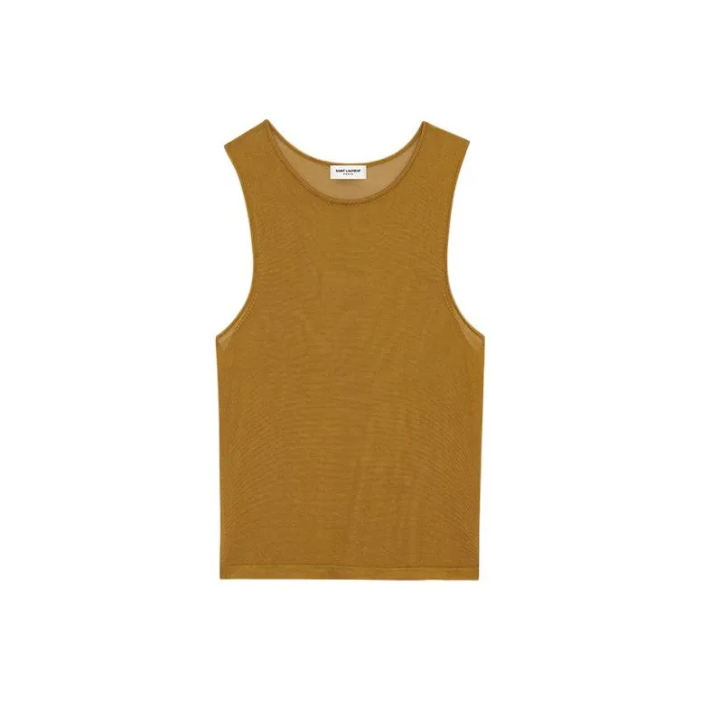 SAINT LAURENT Sleeveless Cropped Tank Top-0