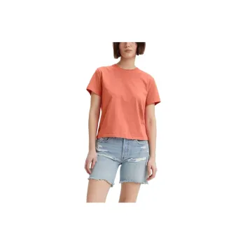 Levis T-Shirts Women's Orange Red