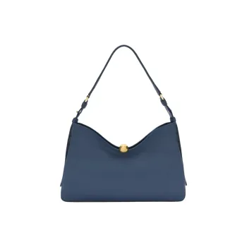 Furla Calfskin Shoulder Bag Tubas Women's Blue