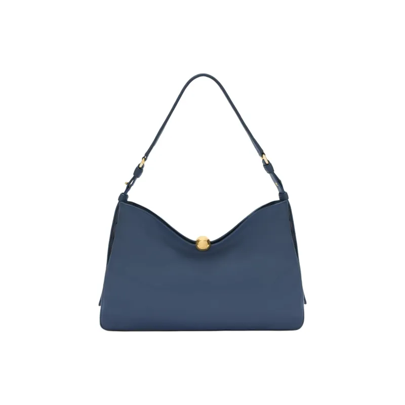 Furla Calfskin Shoulder Bag Tubas Women's Blue-0