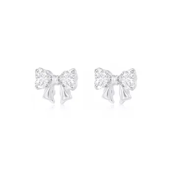 Love Link 999 Fine Silver Stud Earrings Women's