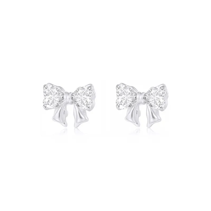 Love Link 999 Fine Silver Stud Earrings Women's-0