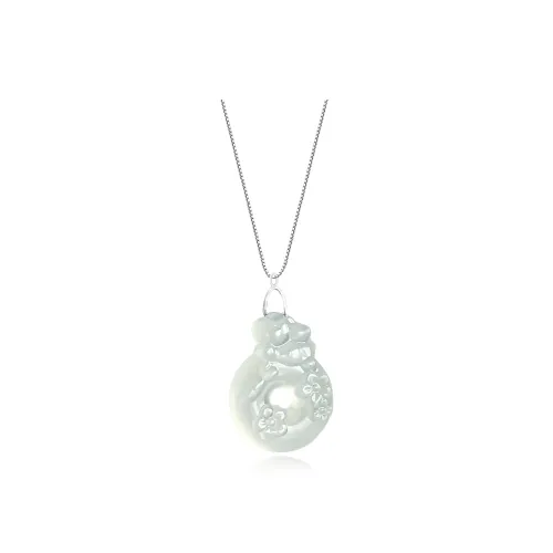 JIAOSHIYU Natural Serpentine Jade Necklaces Women's