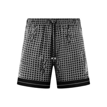 AMIRI Staggered Houndstooth Silk Short