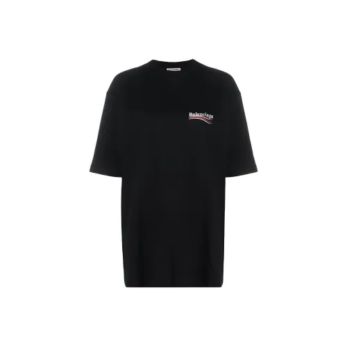 Balenciaga Drop Shoulder Sleeve T Shirt Women's Black