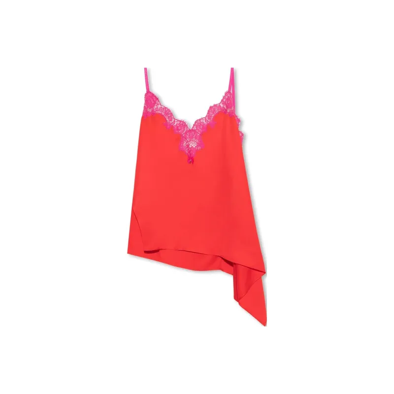 DSQUARED 2 Lace panelled Asymmetric Cami Top-0