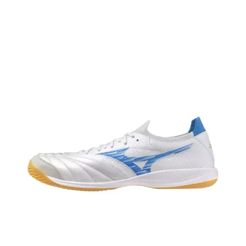 Mizuno Morelia Neo Sala B Cushioning, Wear Resistant Soccer Shoes Unisex White Blue