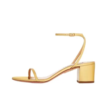 AQUAZZURA Olie One Strap Sandals 5cm Women's Gold
