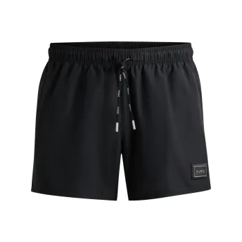 HUGO BOSS Logo plaque Drawstring Shorts