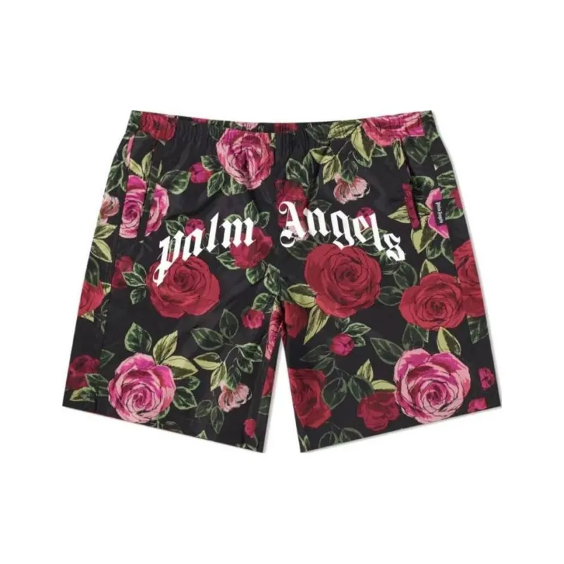 PALM ANGELS X End Allover Rose Swim Shorts-0