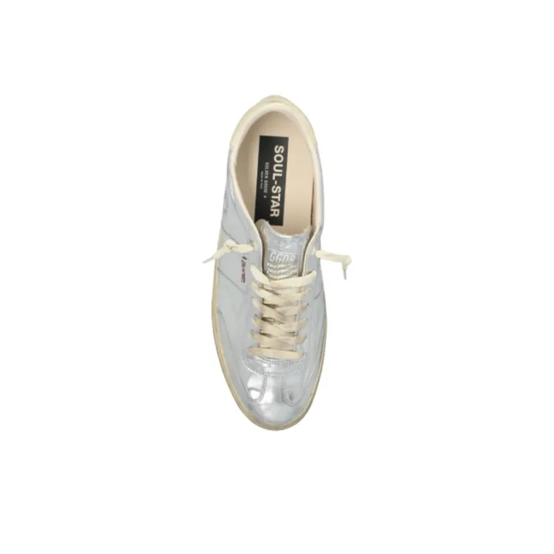 Golden Goose Low Top Skateboard Shoes Men's Silver-4
