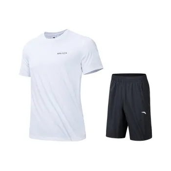 ANTA Casual Sportswear Men Pure White+Basic Black