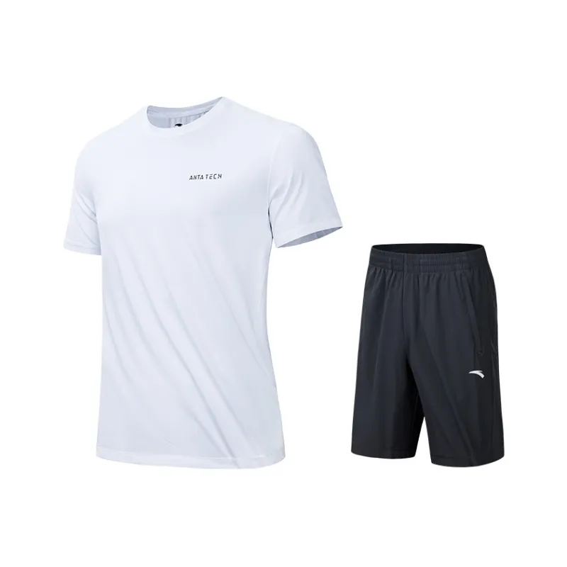 ANTA Casual Sportswear Men Pure White+Basic Black-0