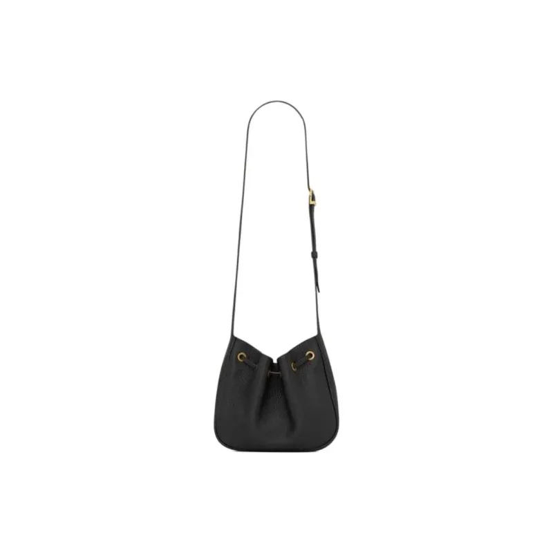 SAINT LAURENT PARIS Leather Shoulder Bag, Crossbody Bag Mini Women's Black-3