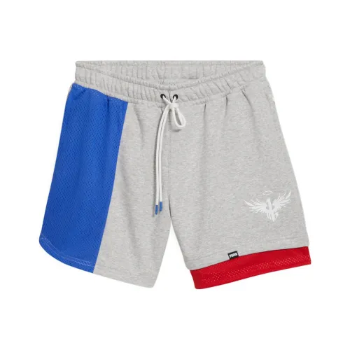 PUMA Casual Shorts Men Light Mixed Gray