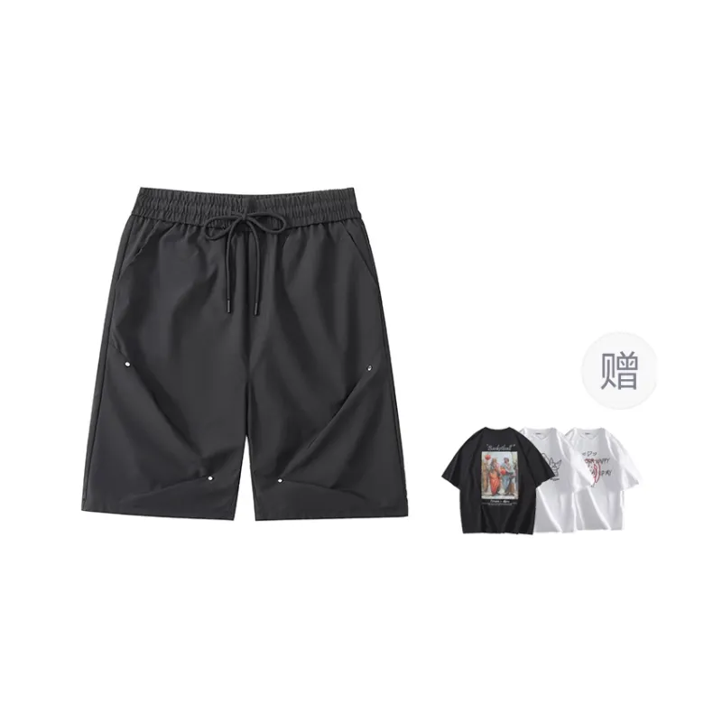 BRUMAIRE Cargo Shorts Unisex Light Gray Comes With A Random T Shirt-2