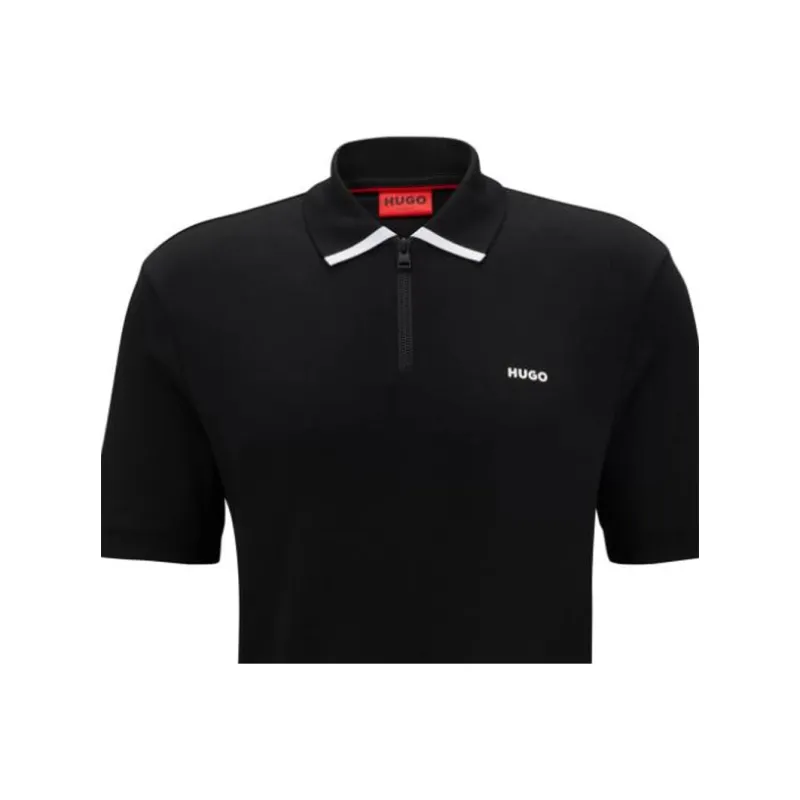 Hugo Logo print Cotton Polo Shirt-1