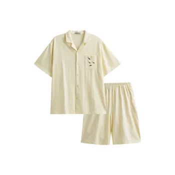 Same Language Pajama Set Men's Lunar Yellow · Black Carp