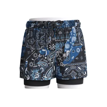 XTEP Swimming Shorts Men's Print Blue