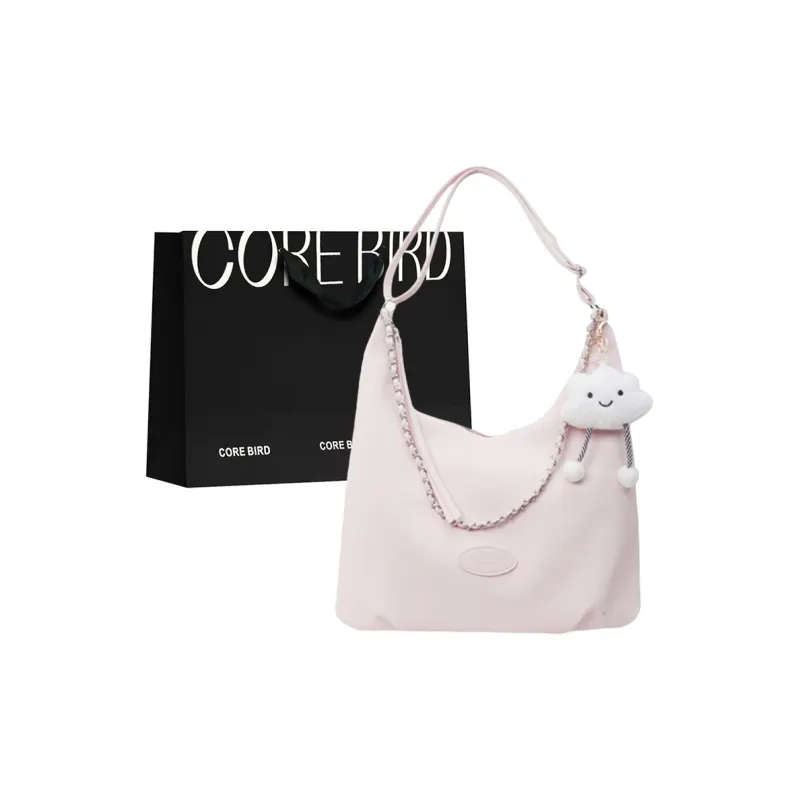 CORE BIRD PU Tote Bag, Shopping Bag, Shoulder Bag Women's Black/Ecru/Blue/Pink-0