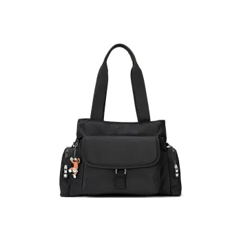 ROBERTA DI CAMERINO Fabric Crossbody Bag, Shoulder Bag Unisex Black/Royal Blue