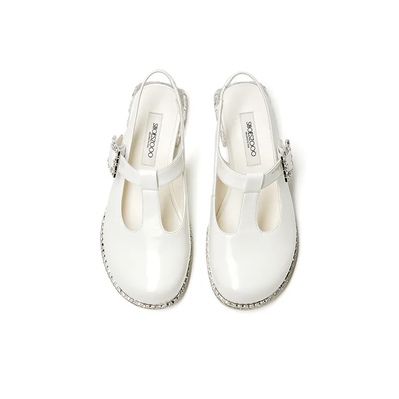 SHOESZOOO Casual Single Shoes 3cm Women's Sunset Warm White-3