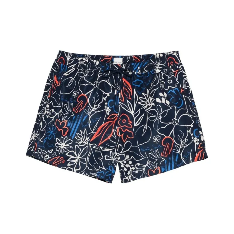 Paul Smith Floral Printed Drawstring Swim Shorts-0