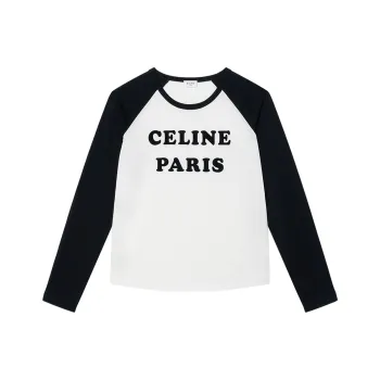 CELINE Crewneck Long Sleeved T Shirt