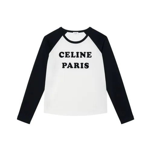 CELINE Crewneck Long Sleeved T Shirt