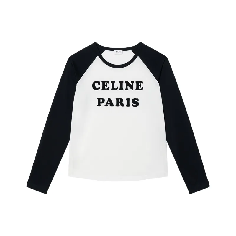 CELINE Crewneck Long-Sleeved T-Shirt-0