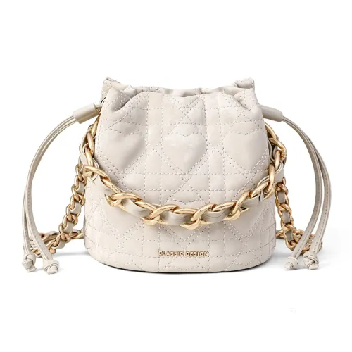 EBLAN Cow Leather Shoulder Bag, Crossbody Bag Regular Women's Ecru
