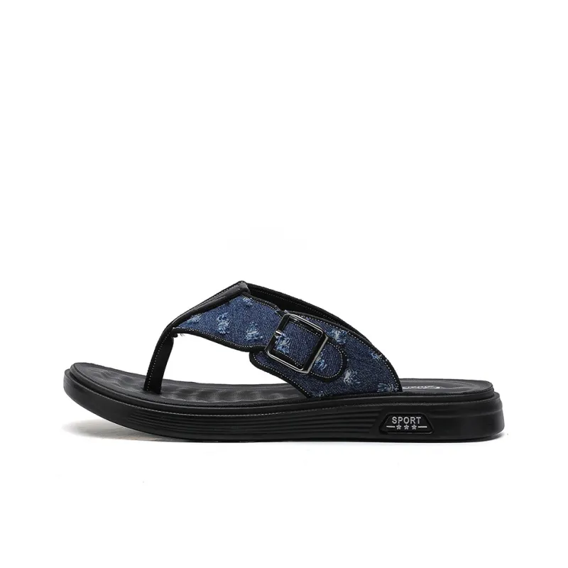 Shiozawa Rubber Sole Stitching Quick Dry Flip Flops Men's-3