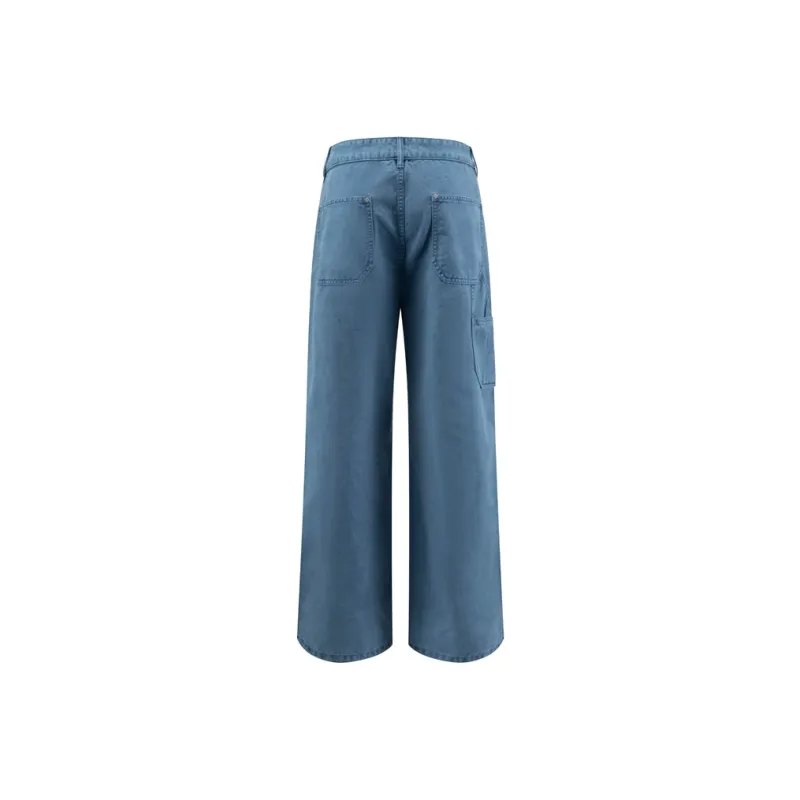 ANYWEARLAB Cargo Pants Unisex Denim Blue-1