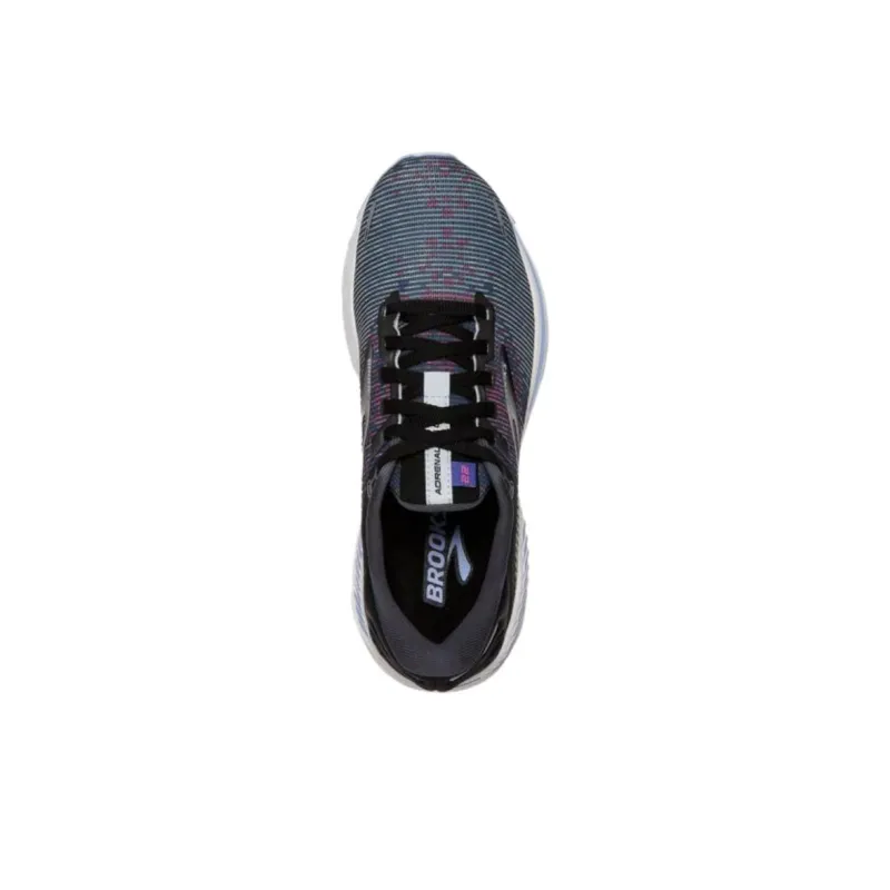 Brooks Adrenaline GTS 22 Anti Slip Wear Resistant Low Top Sprint Running Shoes Unisex Black Purple Blue-3