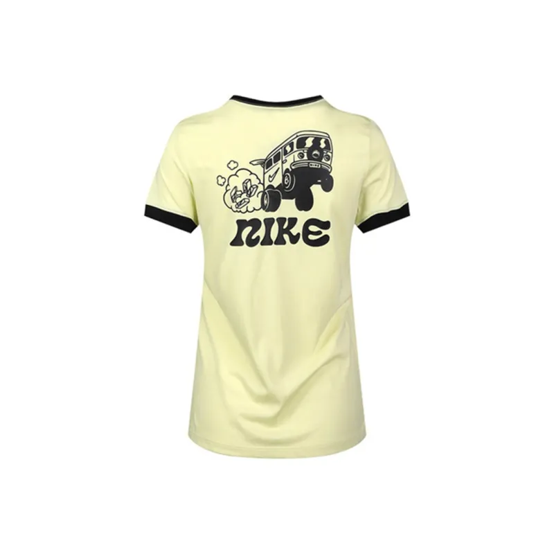 Nike T Shirt Women's Vibrant Green Yellow-0