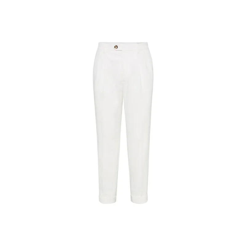 Brunello Cucinelli Turn Up Hem Corduroy Trousers-0