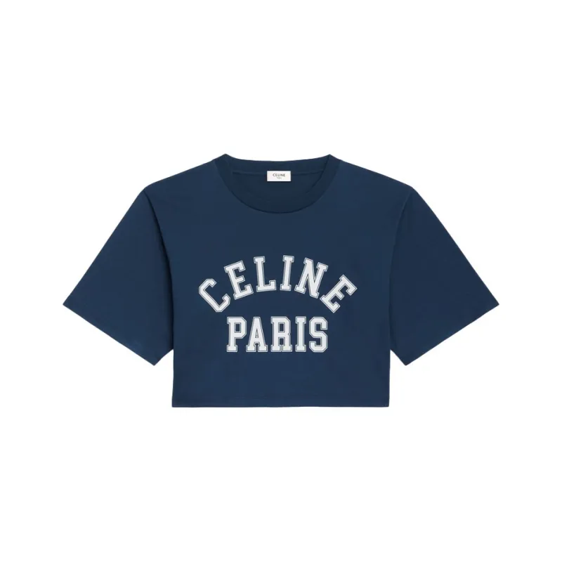 CELINE Crop Tops Women's Marine Blue-0