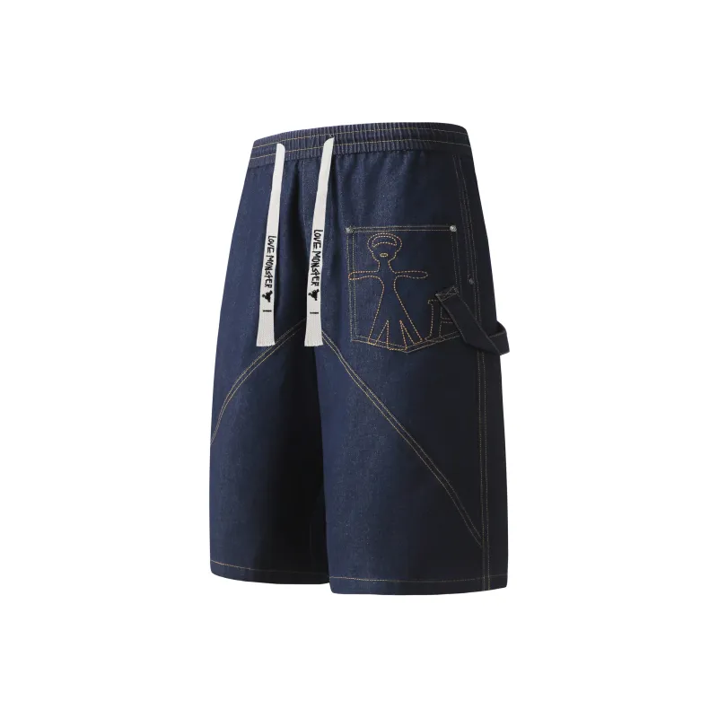 Love Monster Denim Shorts Unisex-6