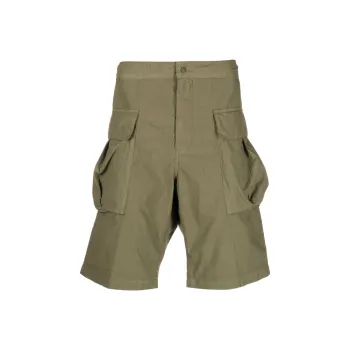 ASPESI Buttoned Straight Leg Cargo Shorts