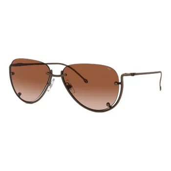 DIESEL Metal Irregular Shape Sunglasses Unisex Brown