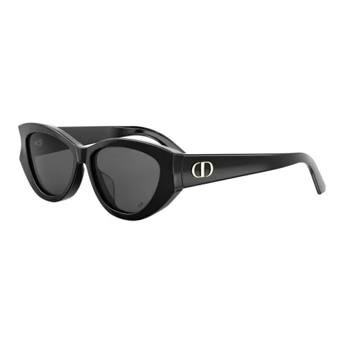 DIOR Plate Frame Cat Eye Sunglasses Unisex Black