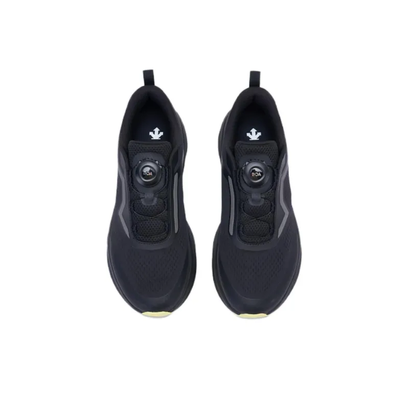 DESCENTE Anti Slip Wear Resistant Low Top Running Shoes Men's Black-2
